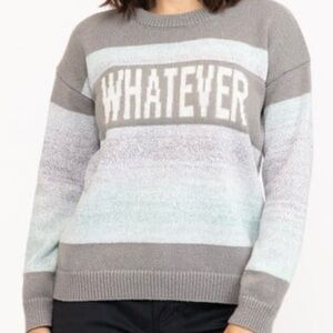 Gray and White Women's Sweater